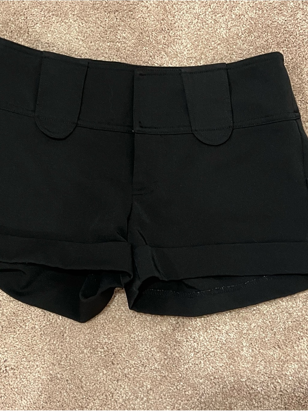 Rampage Black Fold-Cuff Women’s Shorts